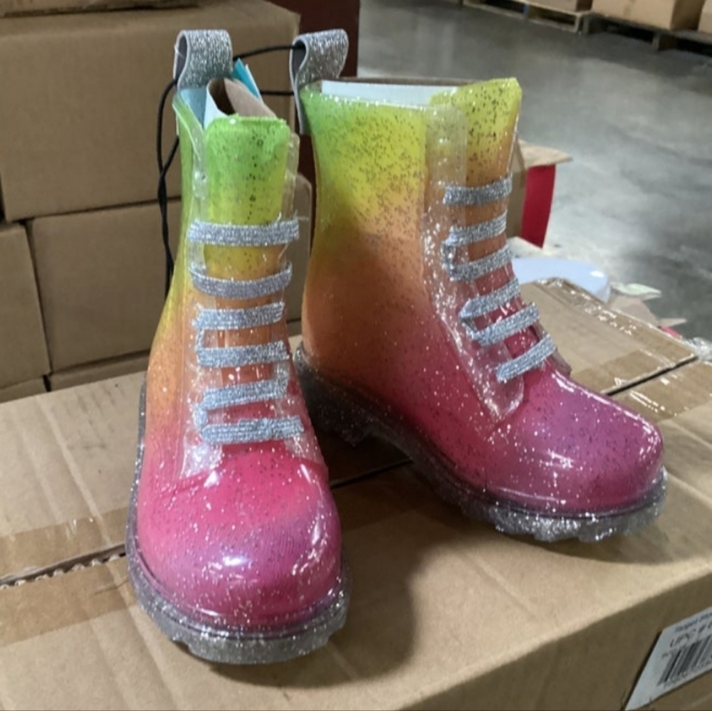 Western Chief Girls Sparkle Lace up Boots